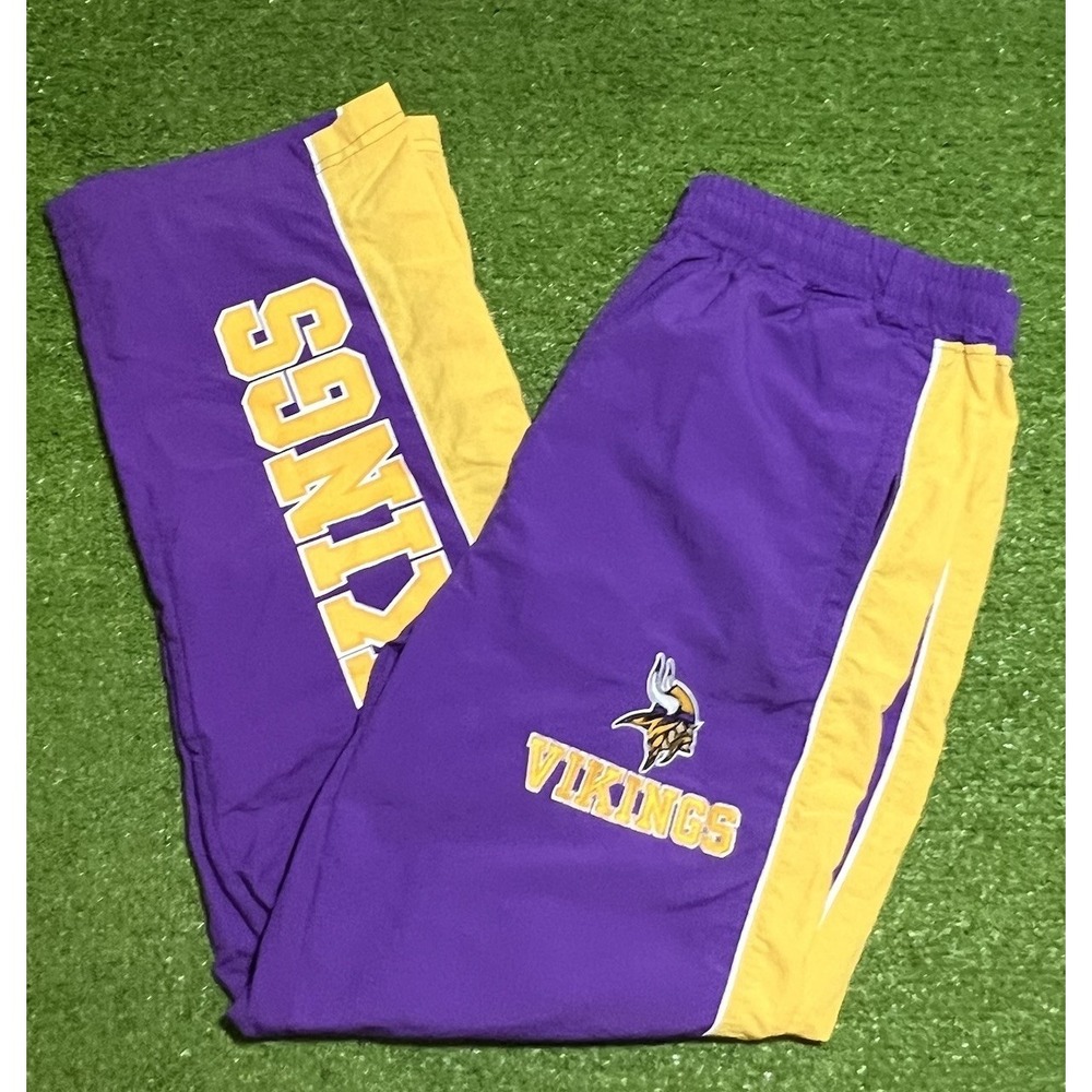Vintage Vikings Track Pants M 90s Minnesota Purple Gold Ultra Game Training MINT